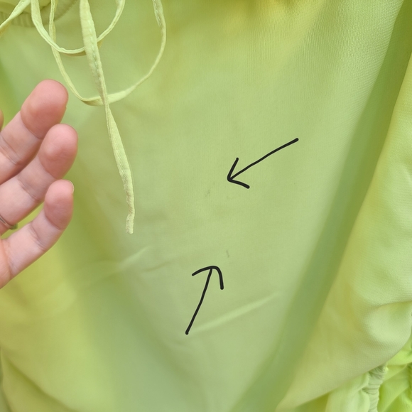 House of CB | Baby Halter Long Sleeve Minidress in Lime Size Small Flawed - Picture 5 of 16